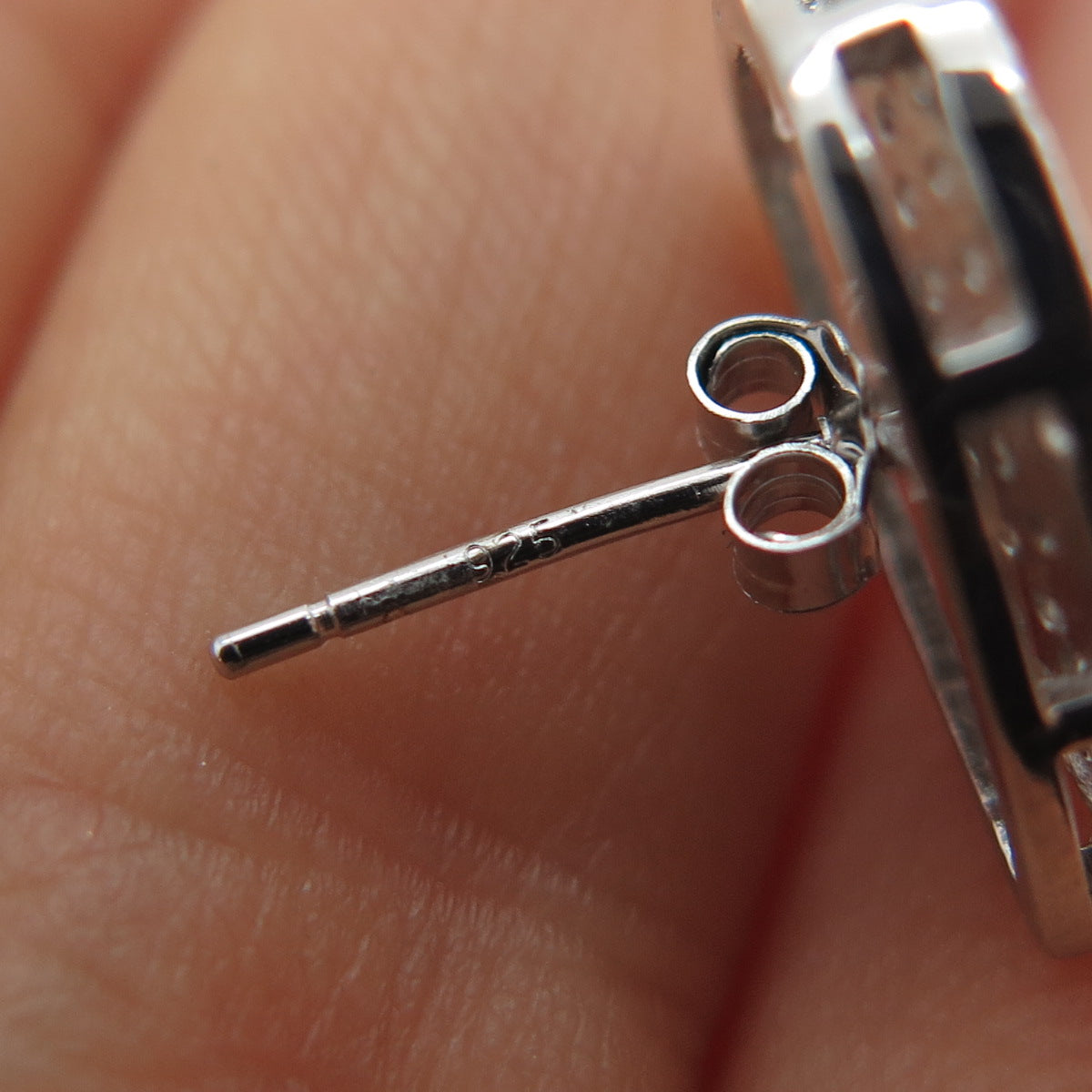 925 Sterling Silver Round-Cut C Z Teardrop Earrings