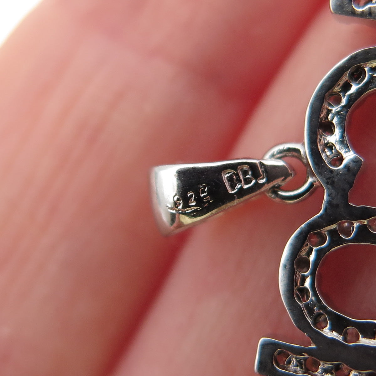 925 Sterling Silver Round-Cut C Z 4COL Charm Pendant