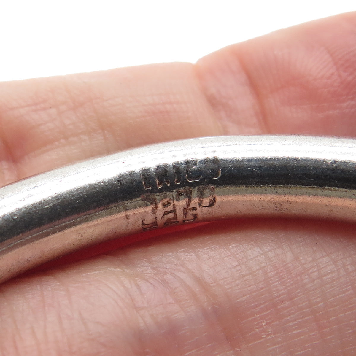 925 Sterling Silver 2-Tone Vintage Mexico Modernist Adjustable Bracelet 7.25"