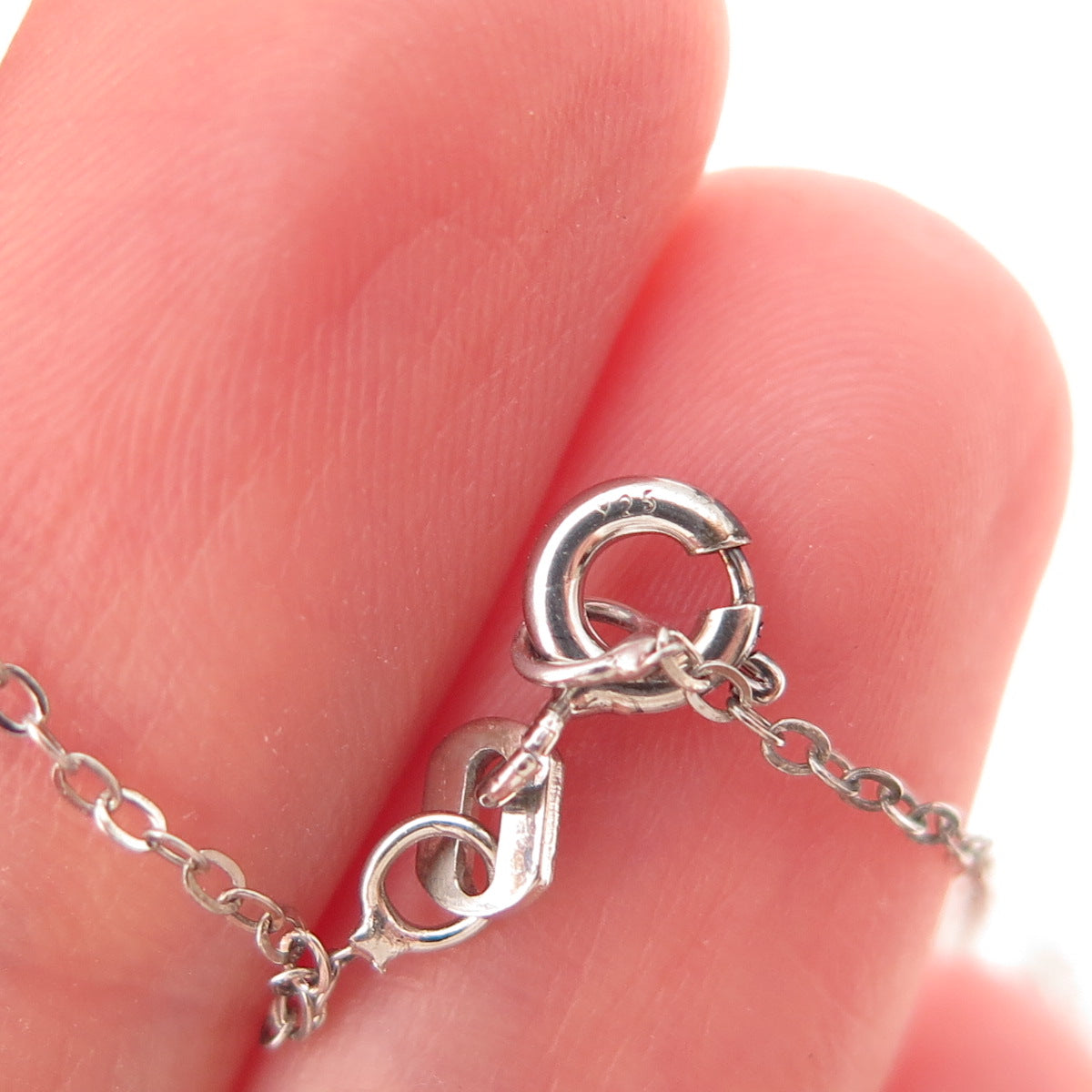 Chuck Clemency 925 Sterling Silver Real Iolite Cable Chain Necklace 20"