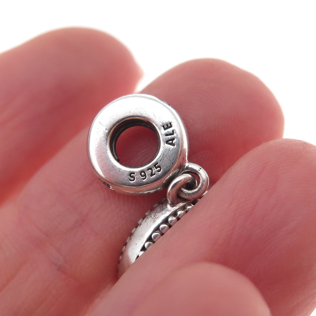 Pandora 925 Sterling Silver Enamel & C Z Spinning Family Tree Dangle Charm
