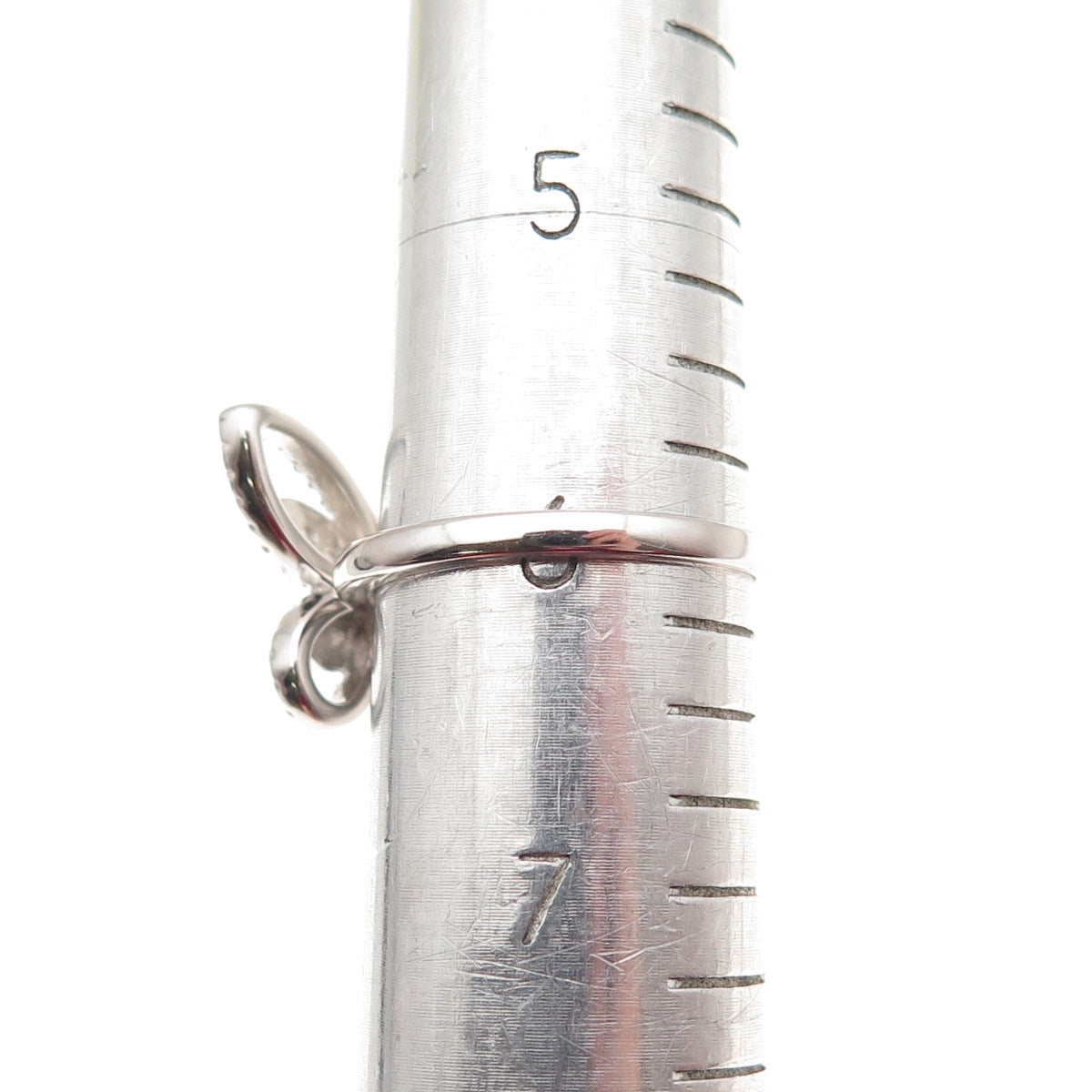 DSMK 925 Sterling Silver Round-Cut C Z Butterfly Ring Size 6