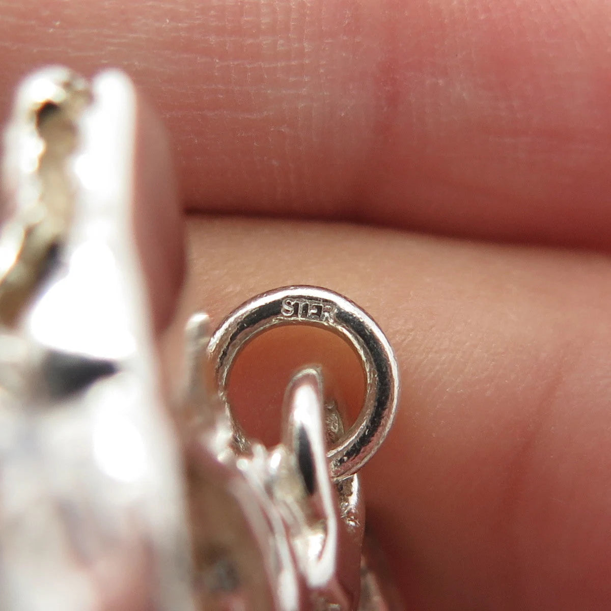 925 Sterling Silver Vintage Crocodile Pendant