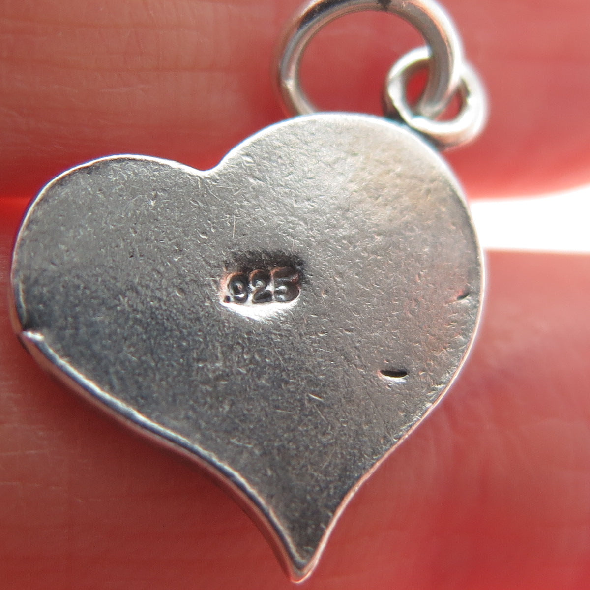 925 Sterling Silver Vintage Be Smart Heart Oxidized Minimalist Charm Pendant