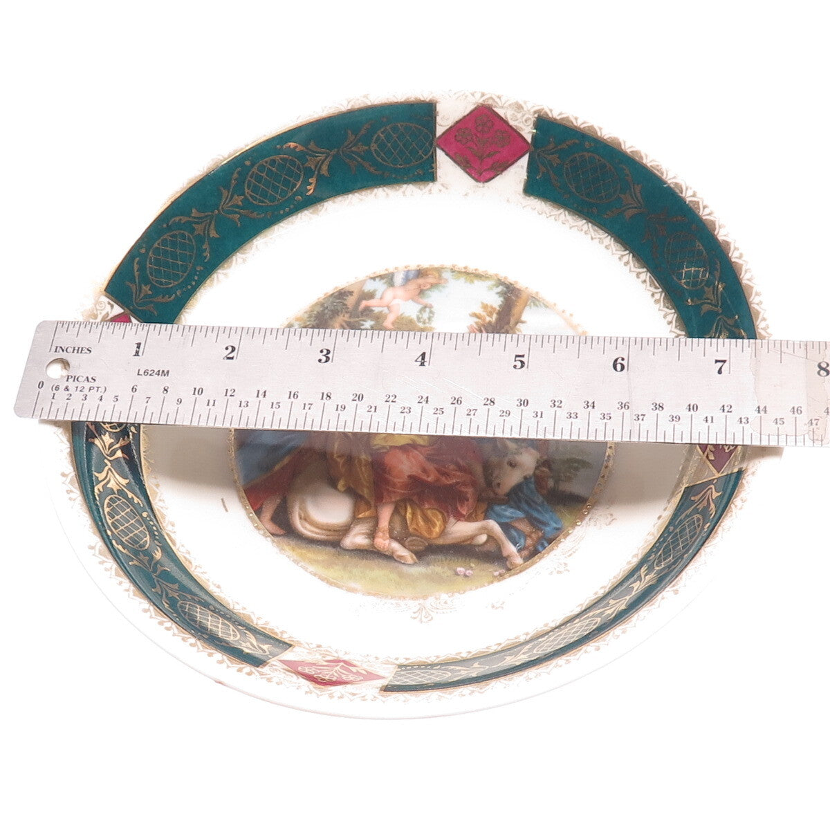 MORITZ ZDEKAUER Altrohlau Antique Garden Hand Painted Porcelain Cabinet Plate