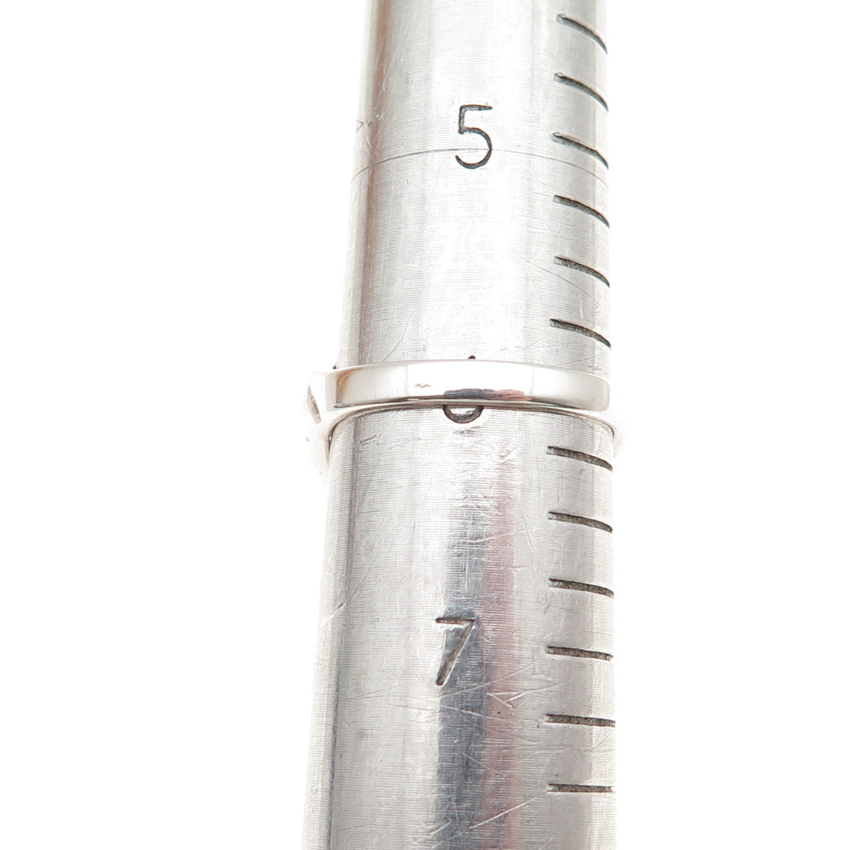 925 Sterling Silver Vintage Modernist Ribbed Dome Ring Size 6