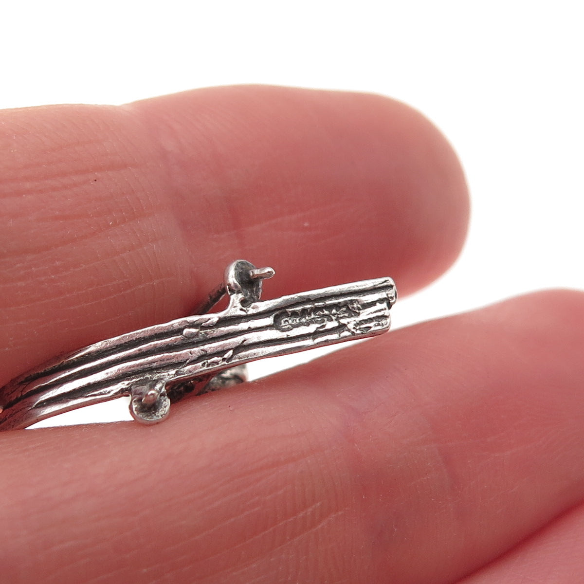 Maisels Indian Sterling Silver Vintage Carson City Skier 3D Mini Charm Pendant