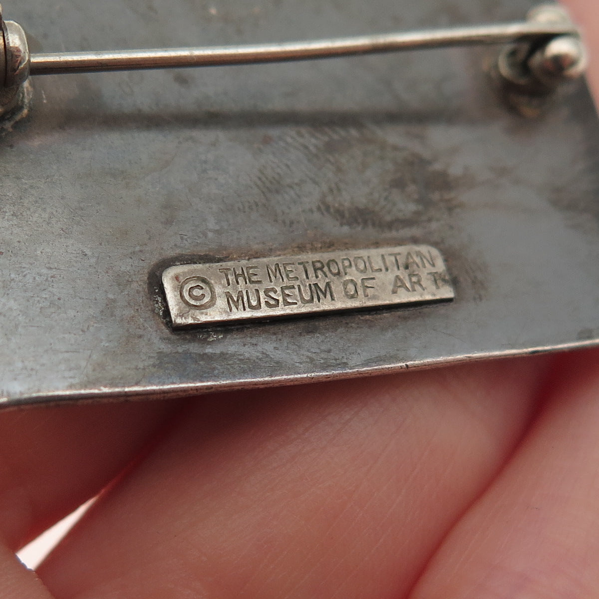 MMA Metropolitan Museum of Art 925 Sterling Silver Vintage Horn Rams Pin Brooch