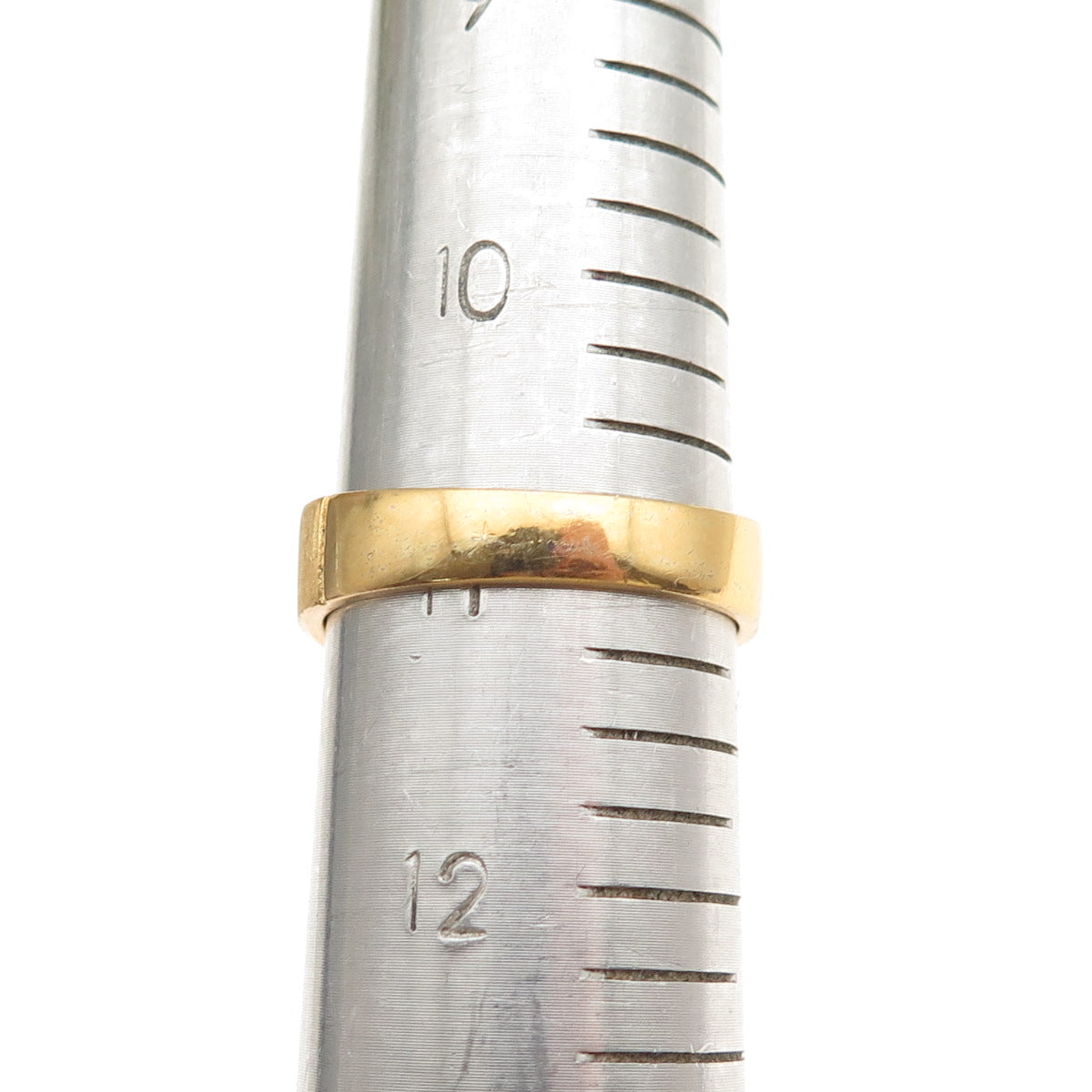 925 Sterling Silver Gold Plated Real Round-Cut Moissanite Ring Size 11