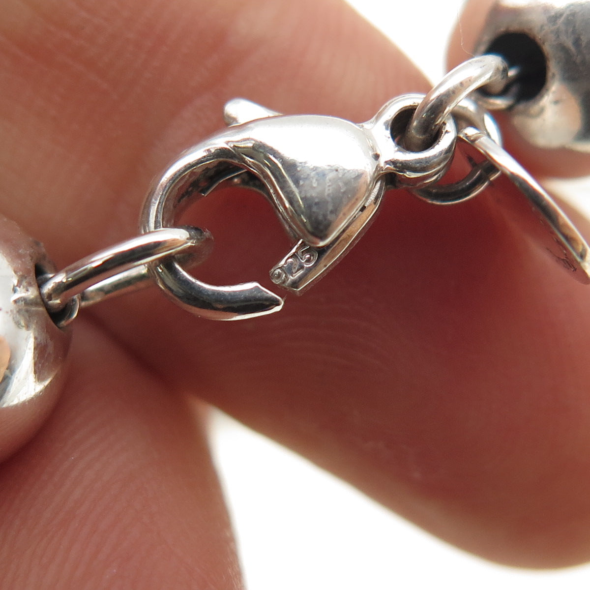 TIFFANY & CO. 925 Sterling Silver Vintage HardWear Ball Beaded Bracelet 6.25"