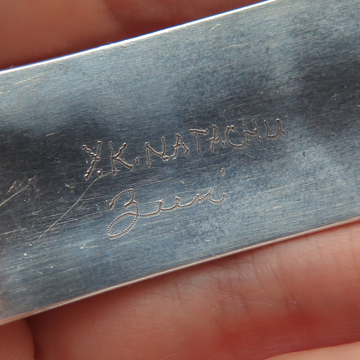 Y.K. NATACHU ZUNI Old Pawn Sterling Turquoise Onyx Coral & MOP Cuff Bracelet 7"