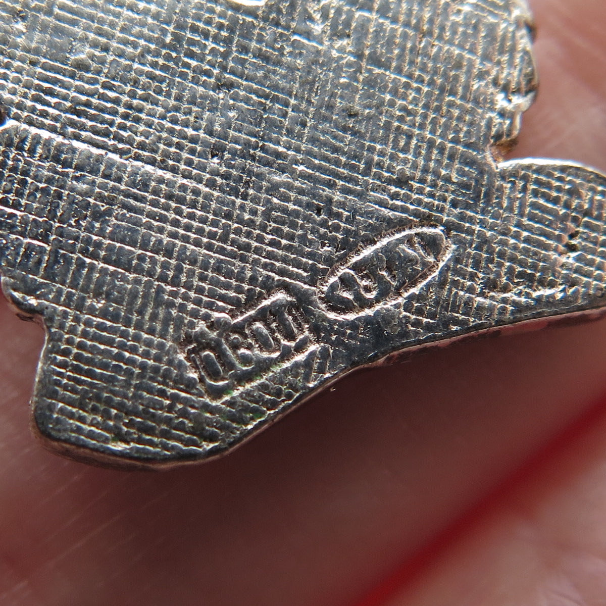 800 Silver Vintage Italy Enamel Bunny Cartoon Character Pendant