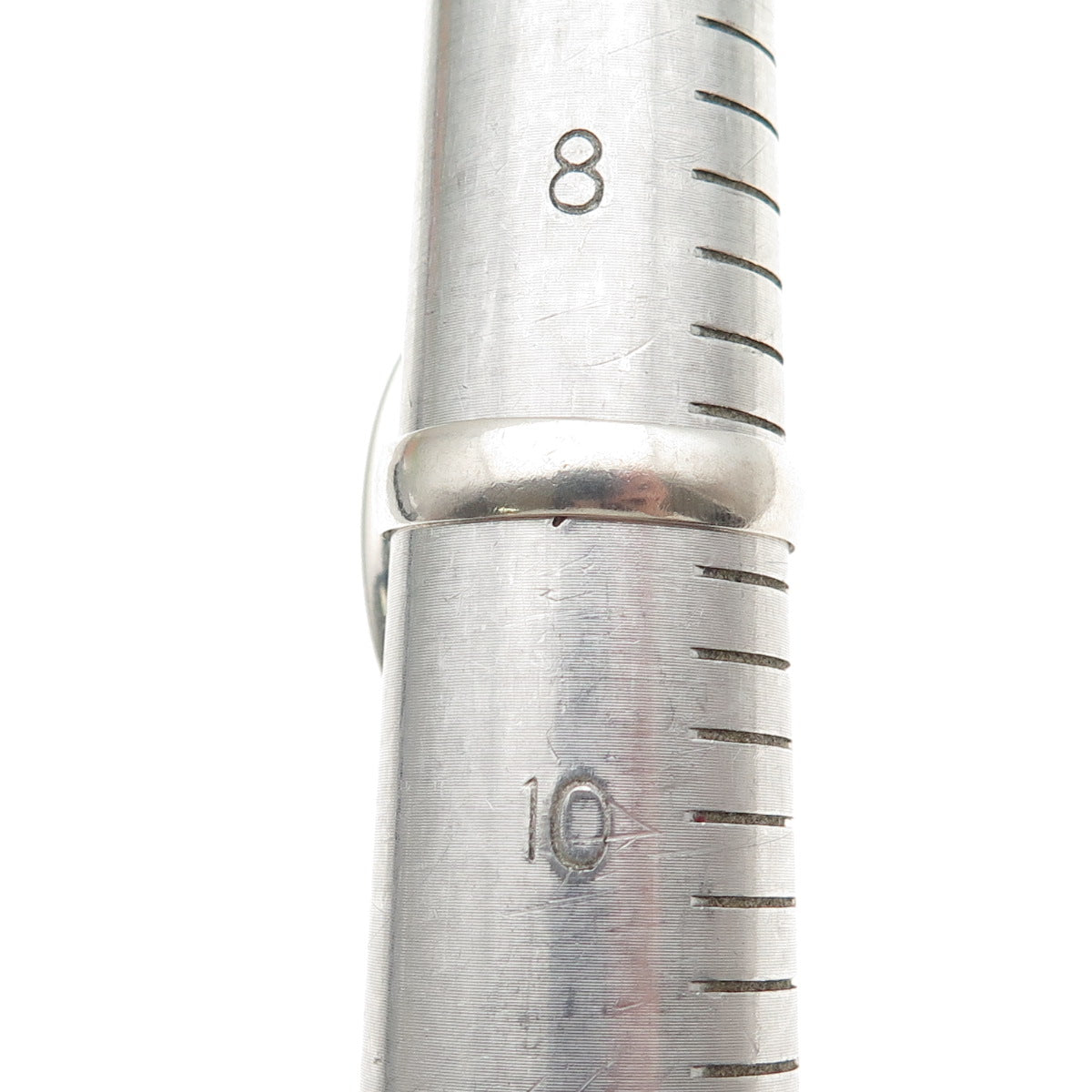 ANNIKA WITT 925 Sterling Silver Vintage Real MOP Modernist Statement Ring Size 9