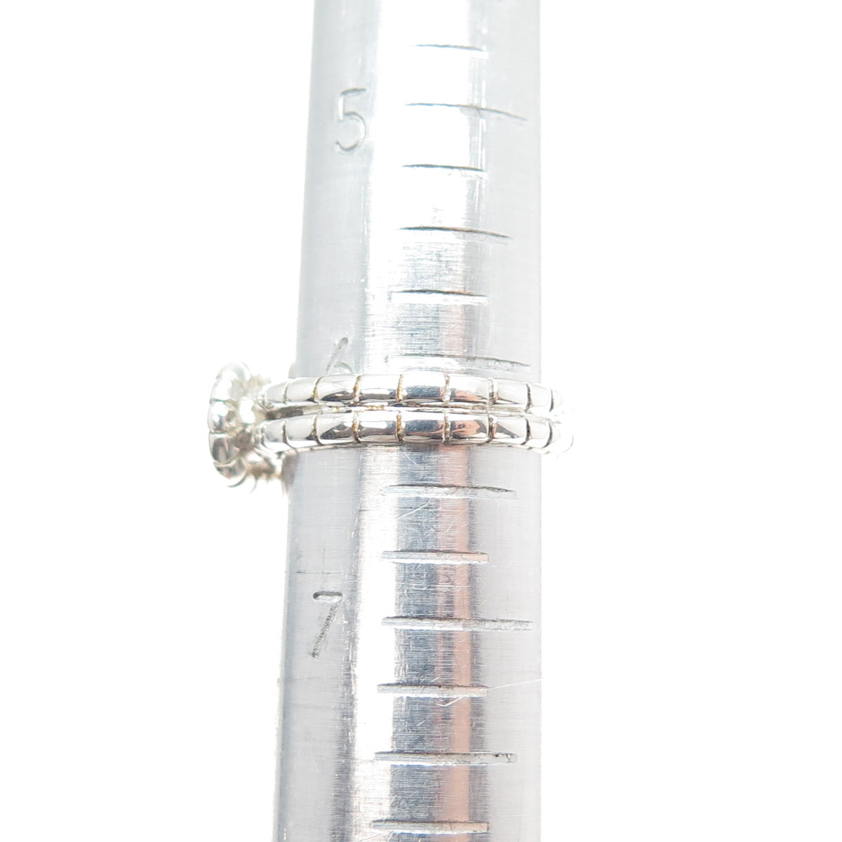 925 Sterling Silver Vintage CII Round-Cut C Z Love Knot Modernist Ring Size 6.25