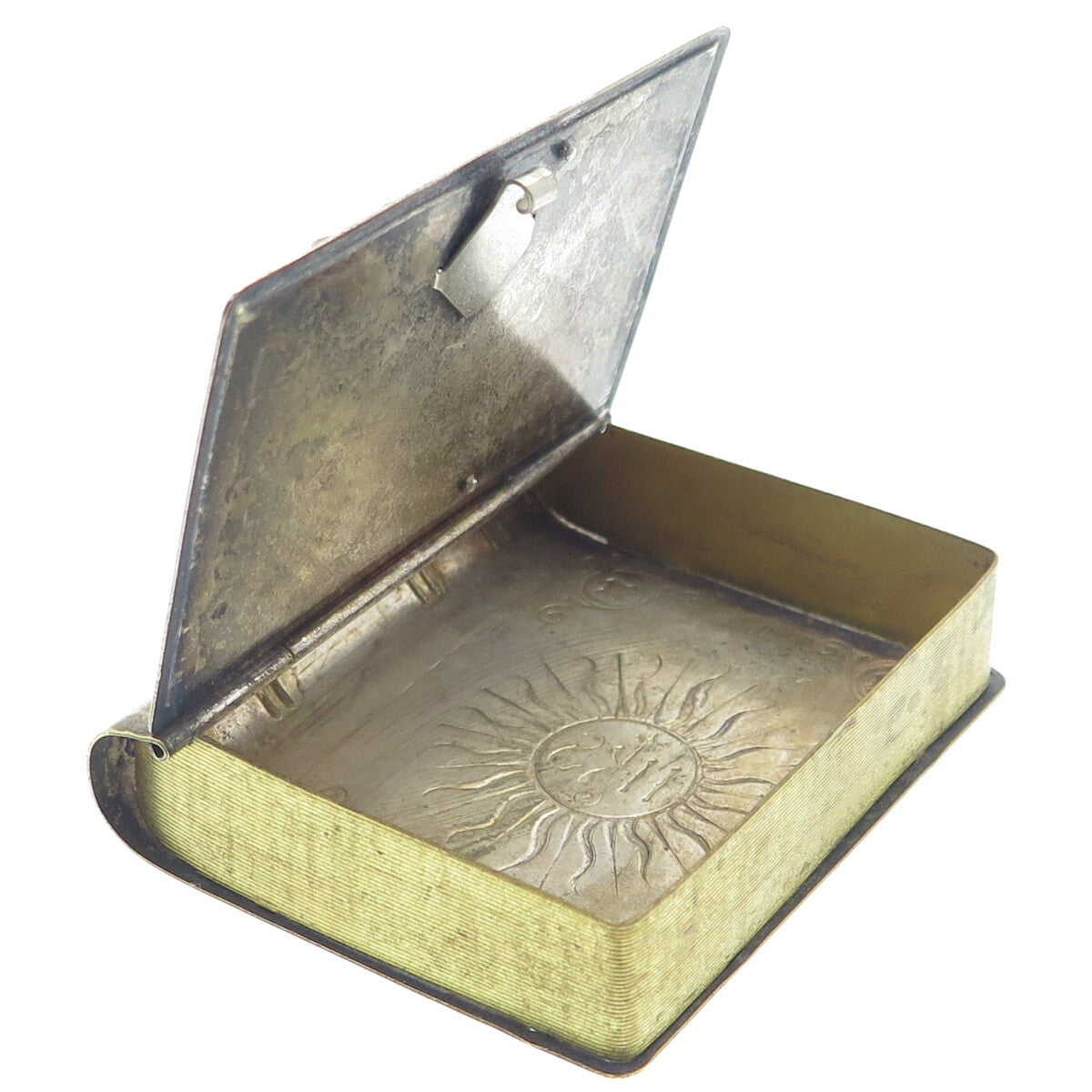 Antique Victorian 2-Tone Ave Maria B.V. Di Pompei Rosary Book Box