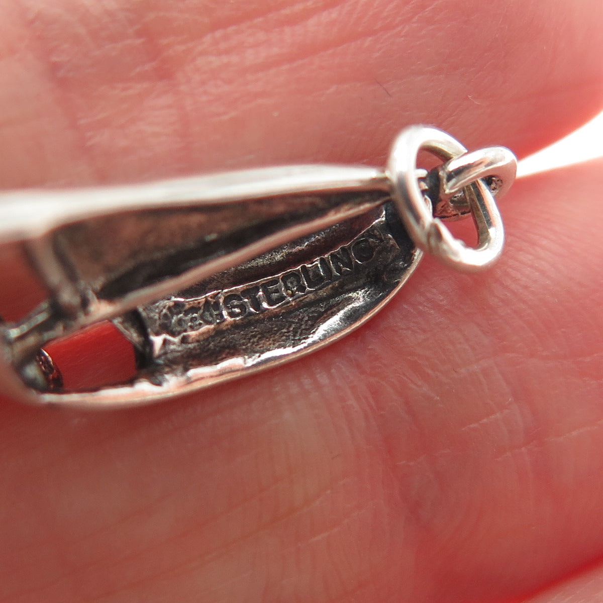 MAISELS INDIAN TRADING Sterling Silver Vintage Sailboat Oxidized Charm Pendant