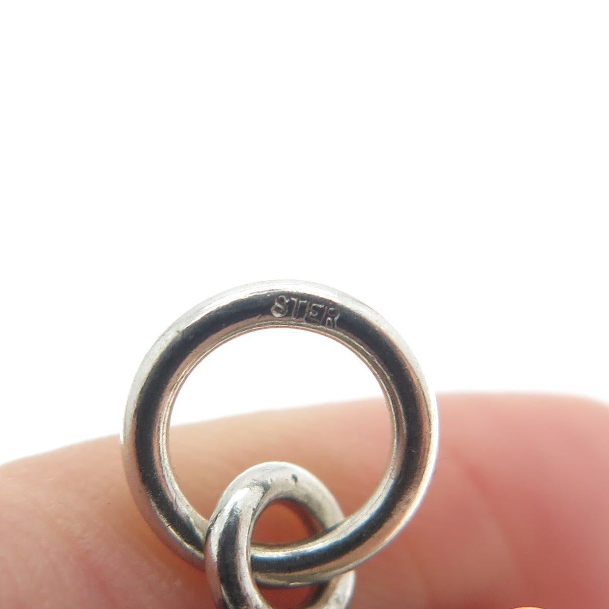 925 Sterling Silver Vintage Hook / Letter "J" Pendant