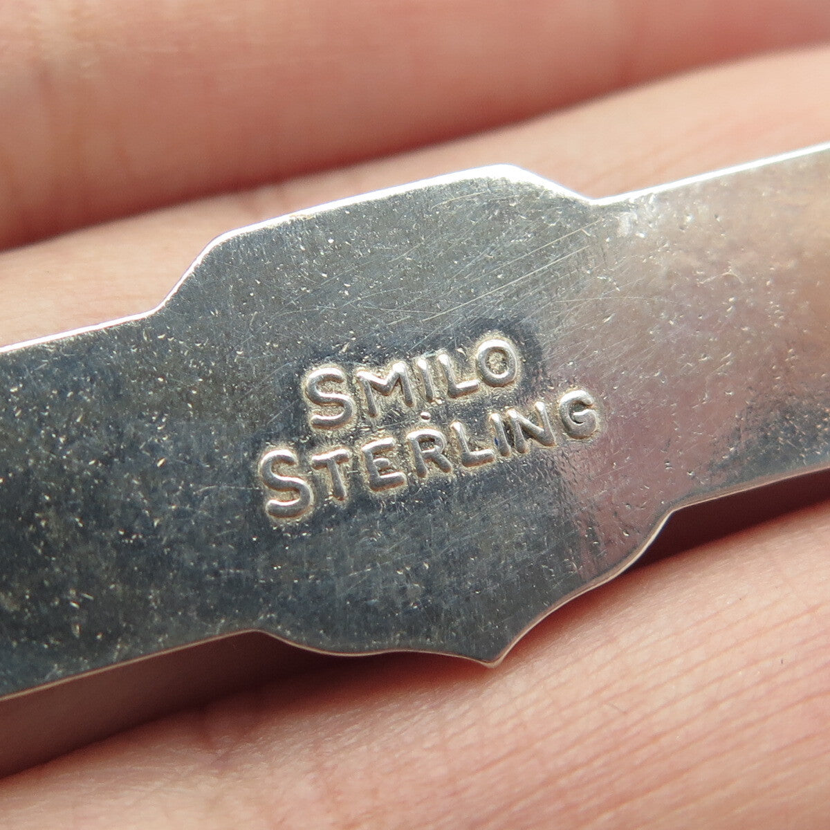 SMILO Sterling Silver Antique WWII Enamel US Army ROTC Distinguished Cadet Pin