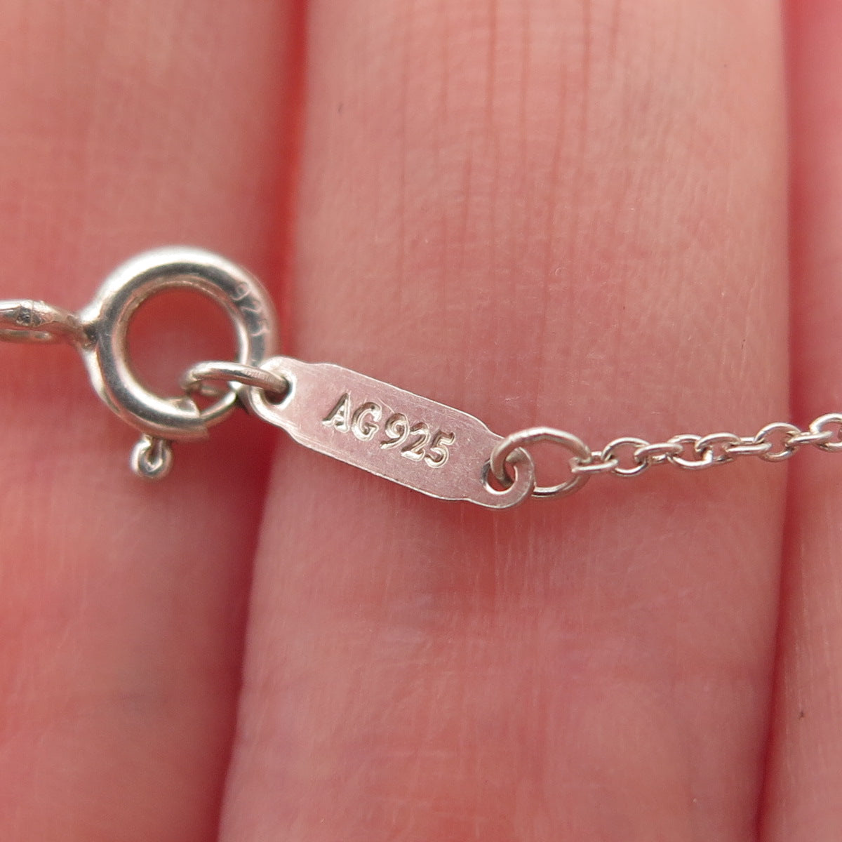 Tiffany & Co. 925 Sterling Silver Vintage Eiffel Tower Cable Chain Necklace 18"