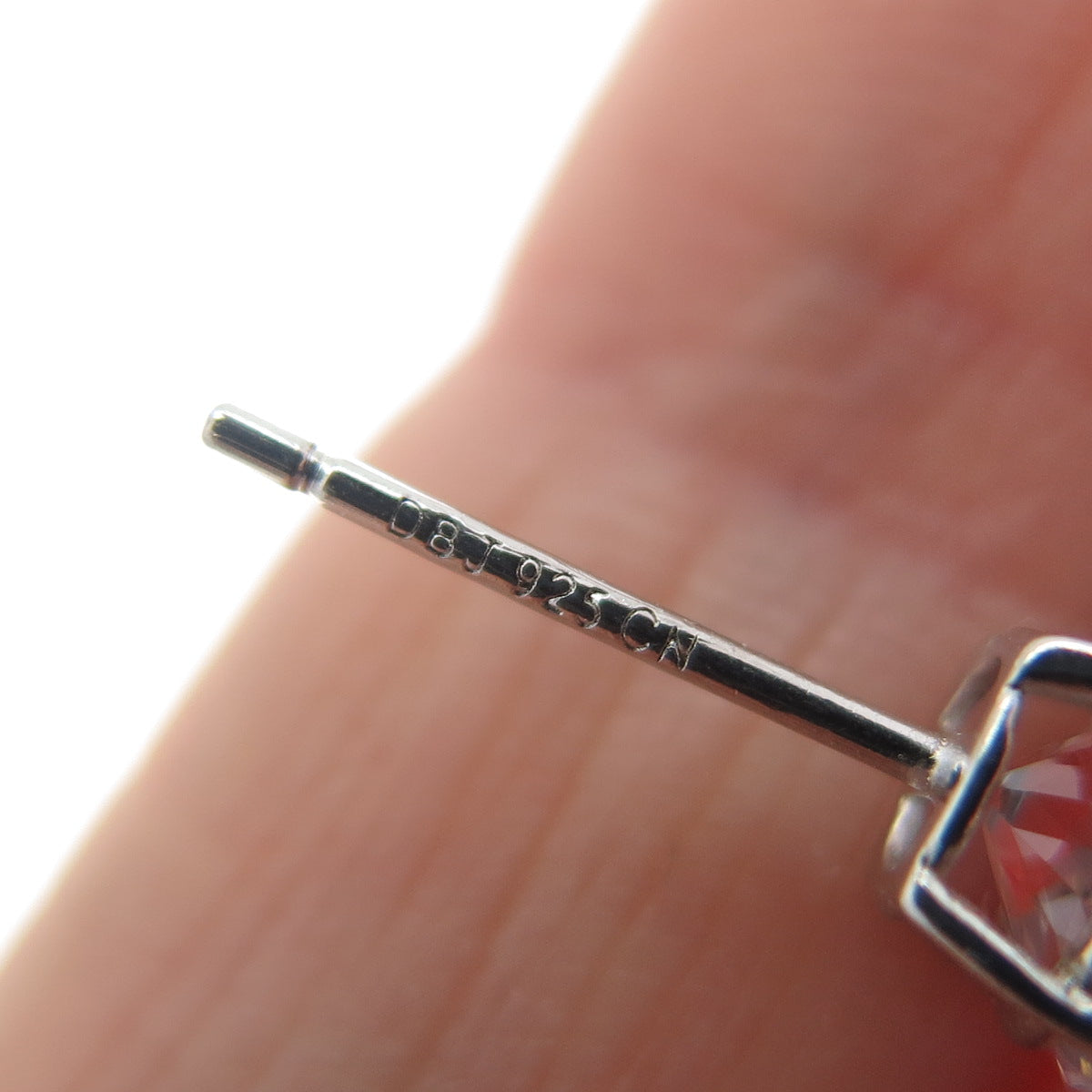 DBJ DEE BERKLE 925 Sterling Silver Round-Cut C Z Stud Earrings