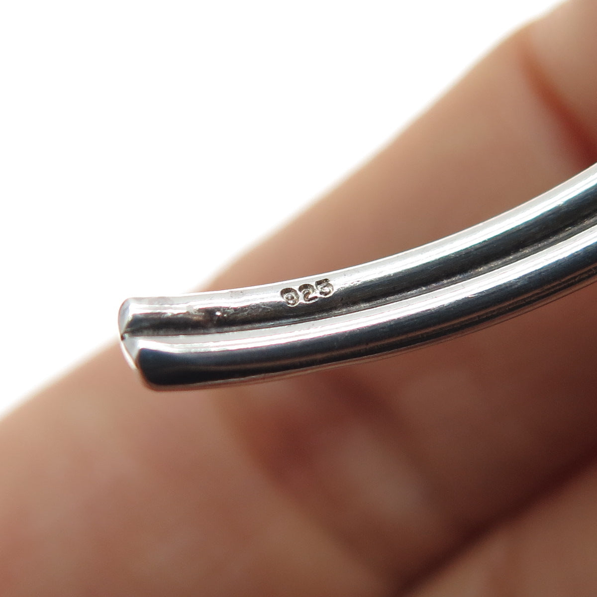 925 Sterling Silver Vintage Modernist Adjustable Cuff Bracelet 6.25"