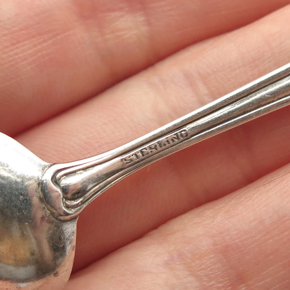 925 Sterling Silver Antique Plummer Salt & Spices Spoon