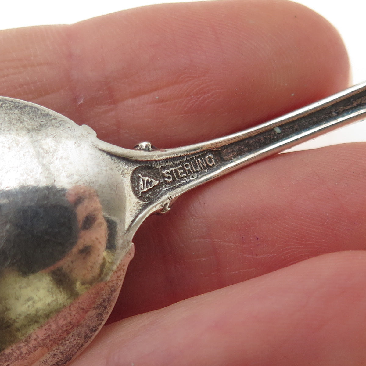MECHANICS 925 Sterling Silver Antique Art Deco Pennsylvania Coffee Spoon
