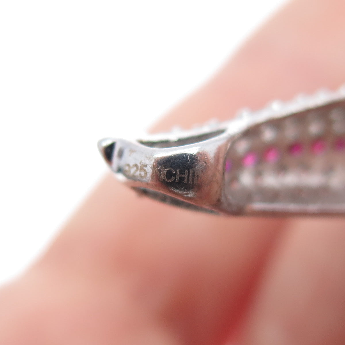 925 Sterling Silver Round-Cut Lab-Created Ruby & C Z Starfish Slide Pendant