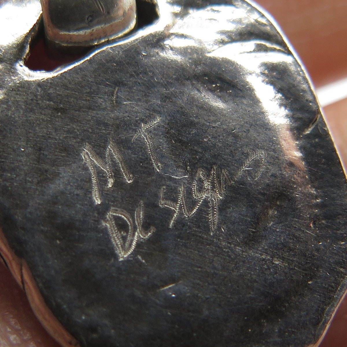 M.T. DESIGNS 925 Sterling Silver Vintage Letter "X" Initial Amulet Pendant