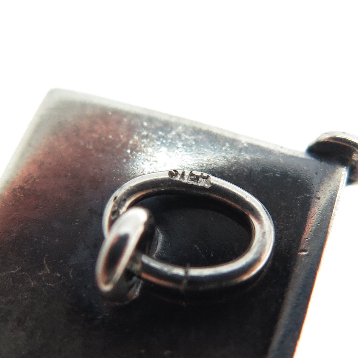 925 Sterling Silver Vintage Dollar Sign Box Locket 3D Pendant