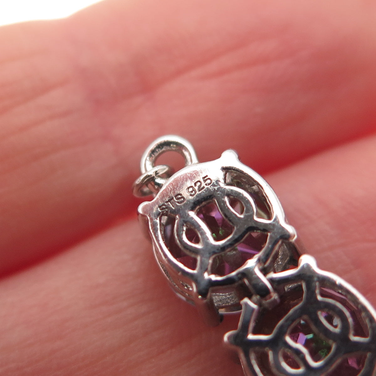 Chuck Clemency Sterling Silver Real Mystic Topaz Adjustable Bracelet 6-9.75"