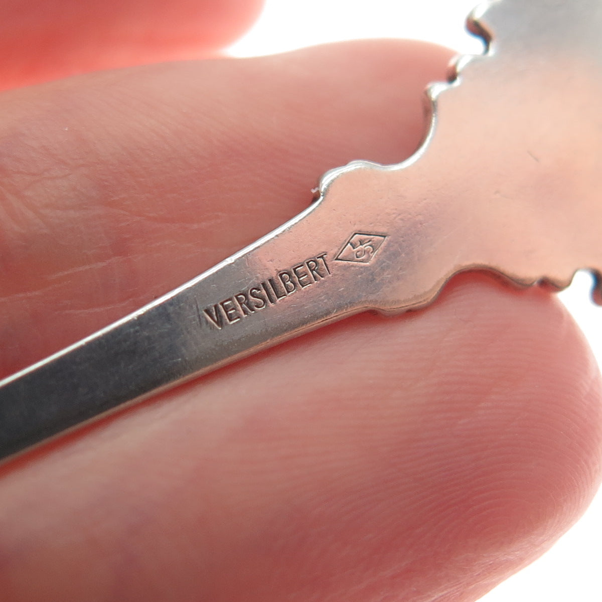 Silver Plated Vintage SF Germany Enamel Liechtenstein Coat of Arms Coffee Spoon