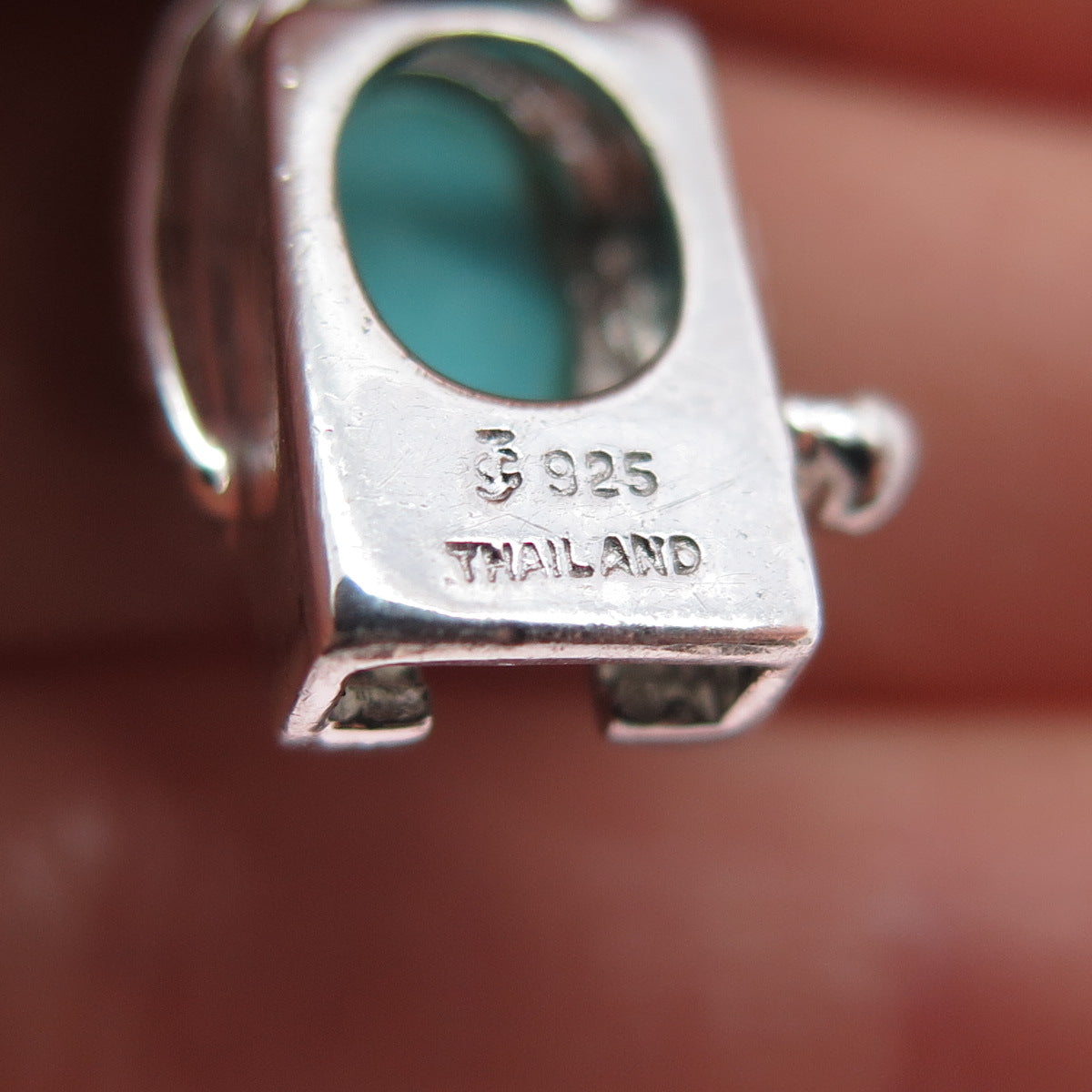 JACKSON HOLE 925 Sterling Silver Vintage Real Tyrone Turquoise Bracelet 8"