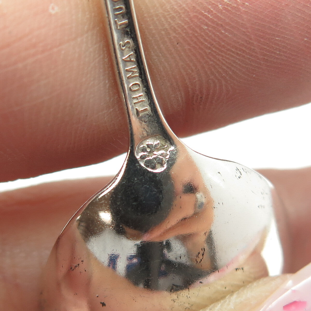 THOMAS TUGBY 925 Sterling Silver Antique Art Deco "Niagara" Indian Chief Spoon