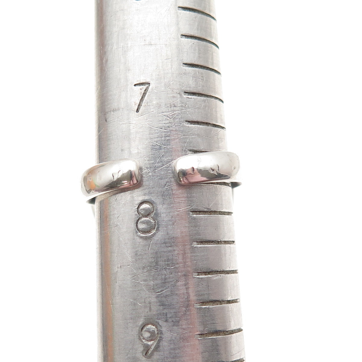 925 Sterling Silver Vintage Real Blue Topaz Flower Adjustable Ring Size 7.75