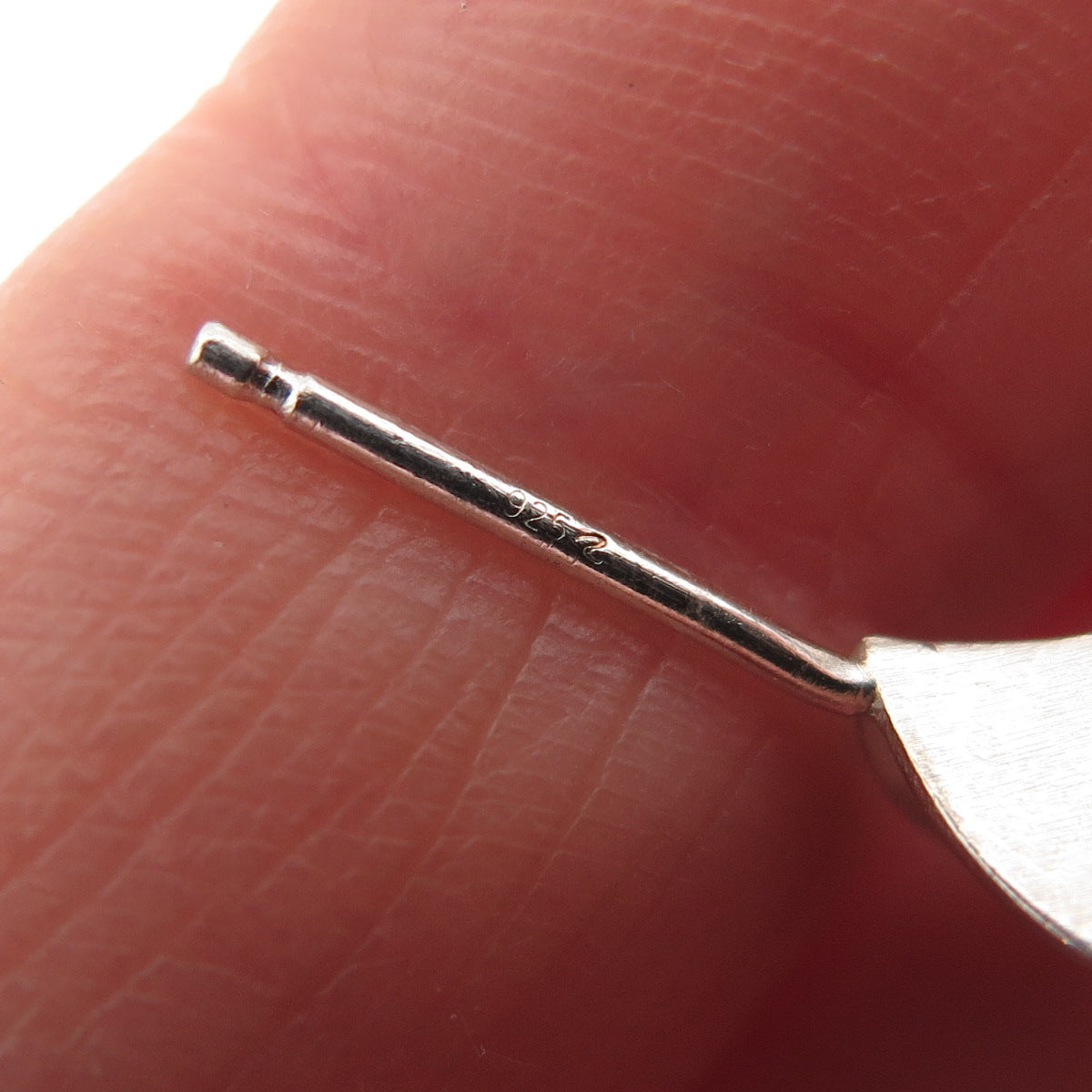 925 Sterling Silver Vintage Modernist Crescent Hoop Earrings