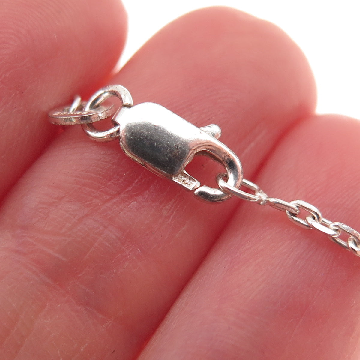 925 Sterling Silver Vintage Cable Chain Necklace 18"