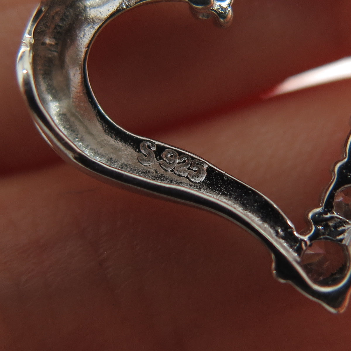 925 Sterling Silver Round-Cut C Z Heart Minimalist Slide Charm Pendant