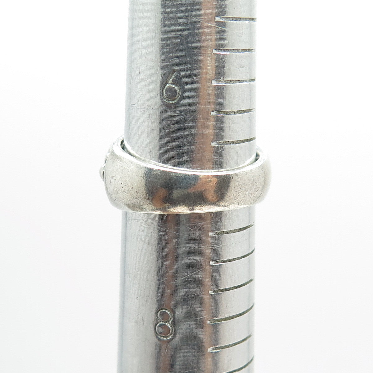 925 Sterling Silver Vintage Swirl Oxidized Ring Size 7