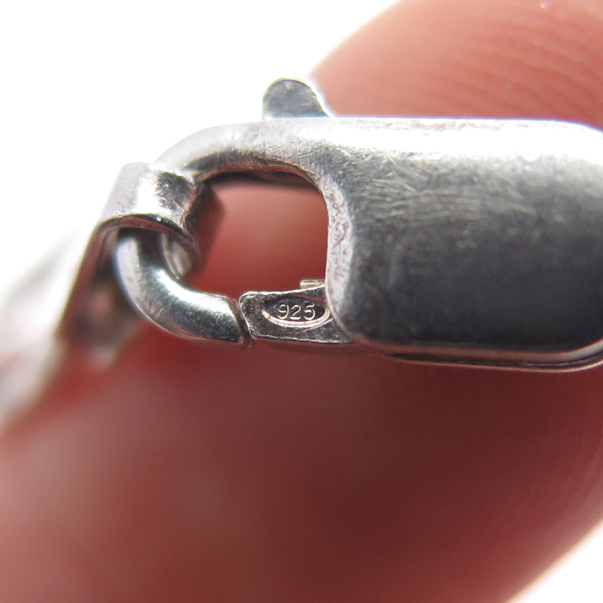 925 Sterling Silver Vintage Italy Paperclip Link Bracelet 7.75"