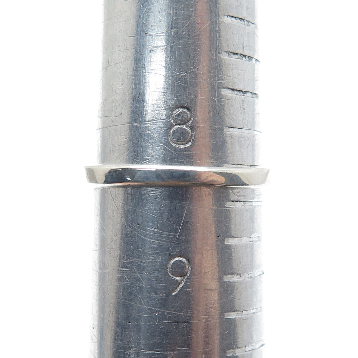 925 Sterling Silver Real Round-Cut Diamond Sparkle Ring Size 8.5