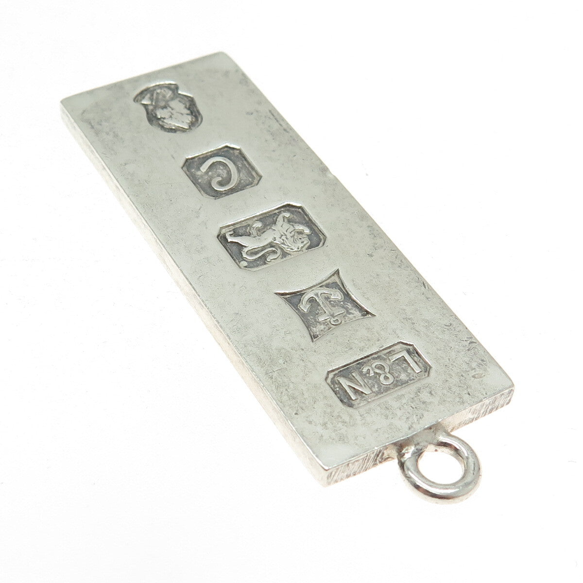 925 Sterling Silver Vintage 1977 L&N Birmingham Bar Pendant
