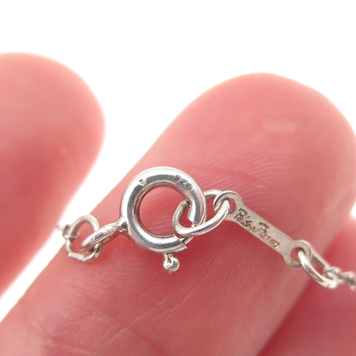 Tiffany & Co. Paloma Picasso Sterling Silver Vintage Loving Heart Necklace 16"