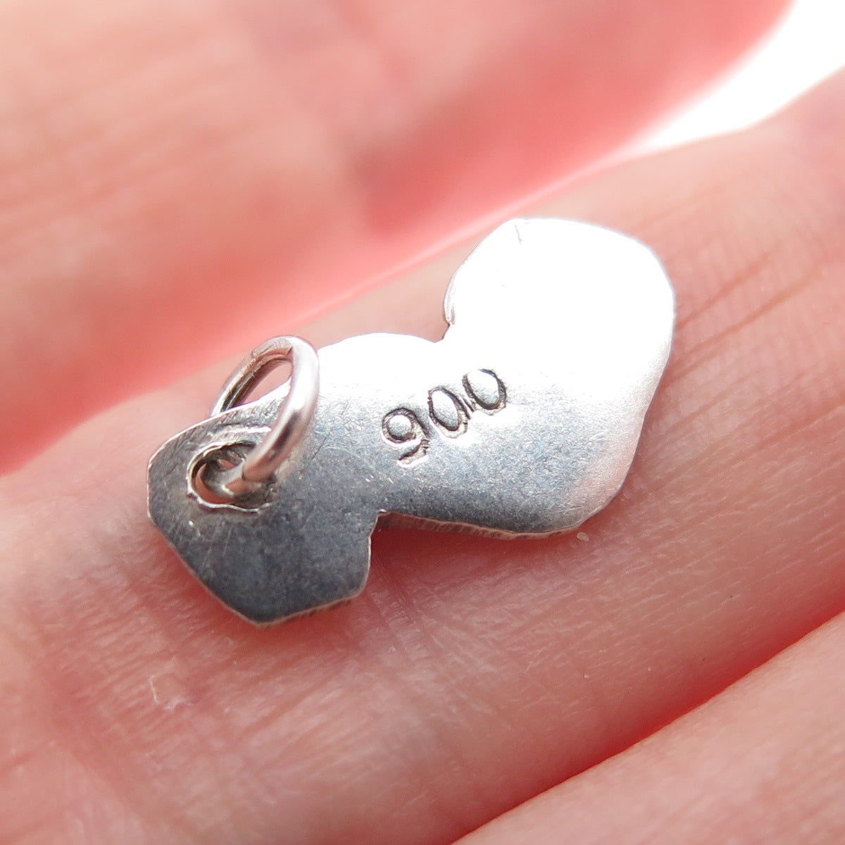 900 Silver Vintage Enamel Dutch Clogs Minimalist Charm Pendant