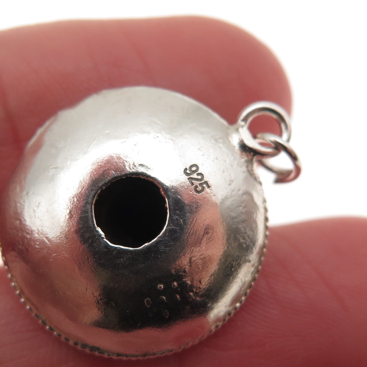 925 Sterling Silver Vintage Sombrero Hat Oxidized 3D Charm Pendant