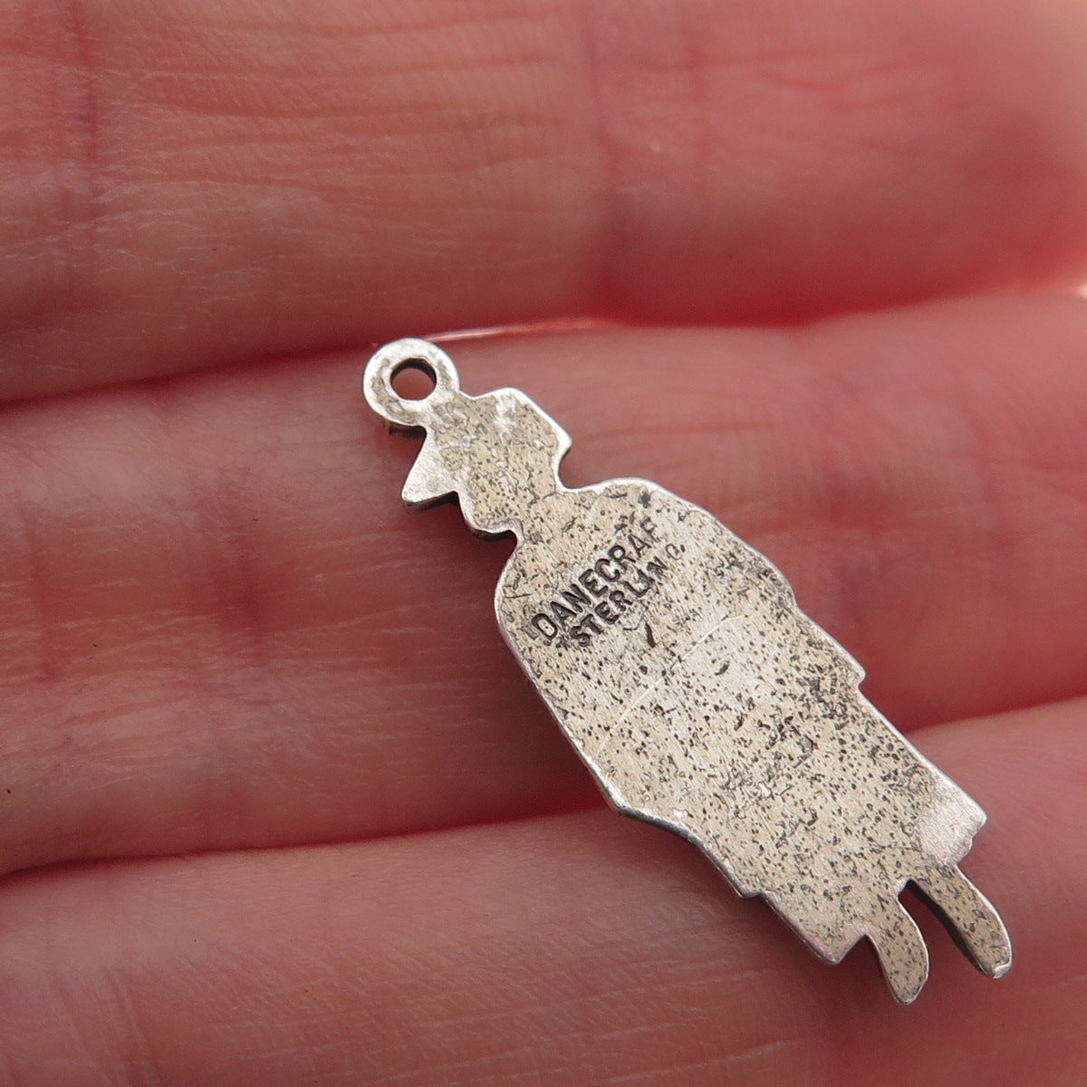 Danecraft 925 Sterling Silver Vintage Graduation Oxidized Charm Pendant