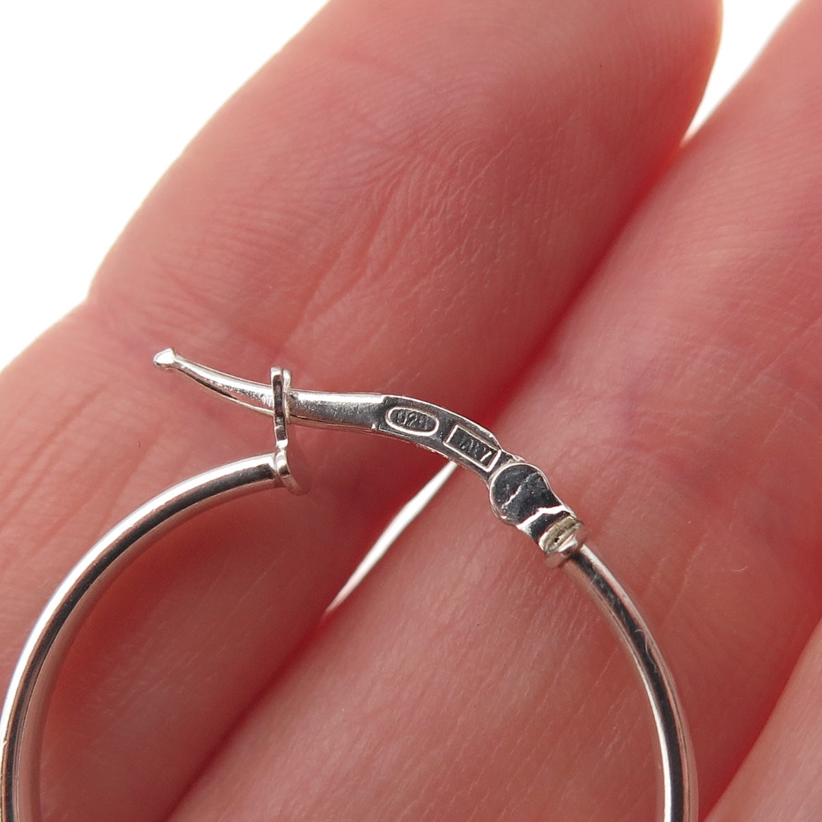 925 Sterling Silver Italy Hoop Earrings