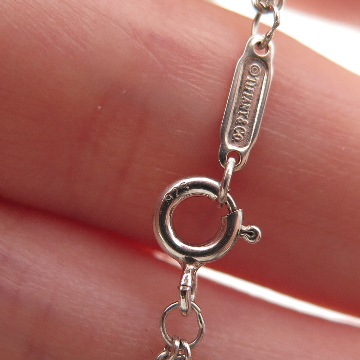 Tiffany & Co. 925 Sterling Silver Vintage Infinity 2-Strand Chain Necklace 16"
