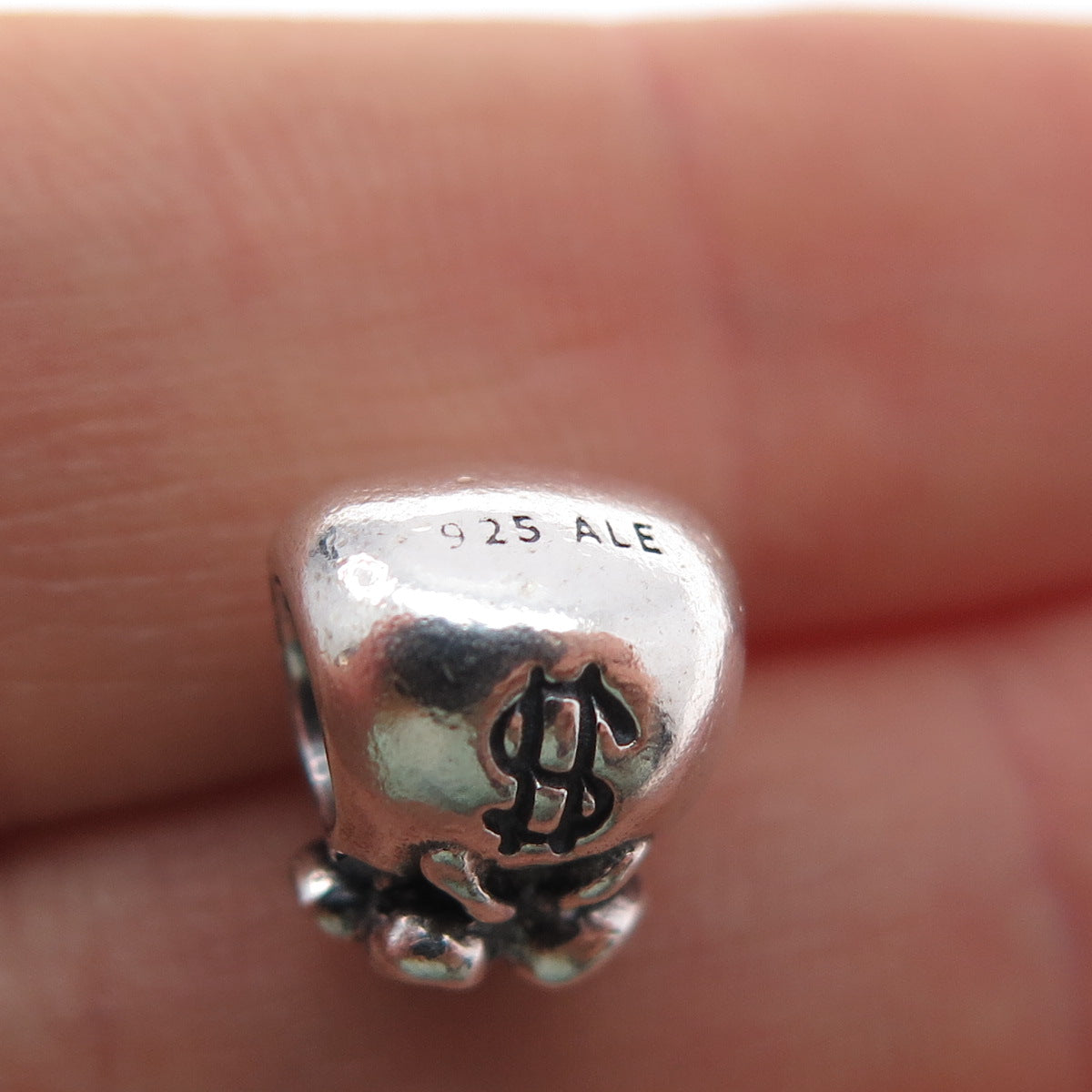 PANDORA 925 Sterling Silver Money Bag Slide Bead Charm