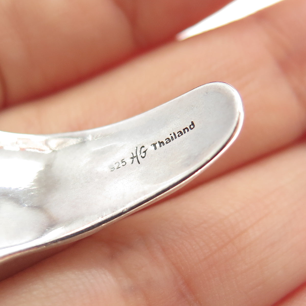 HAGIT GORALI Sterling Silver Vintage Ruby Modernist Adjustable Bracelet 6.75"